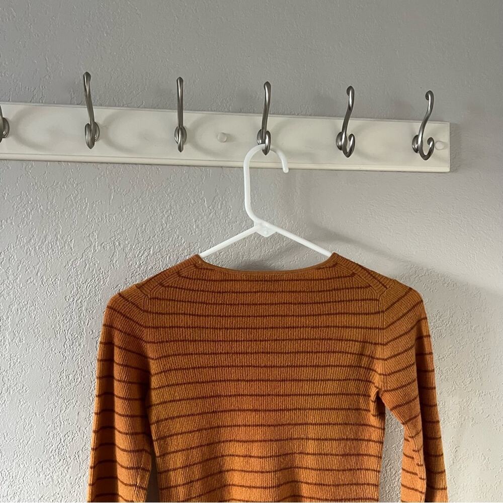 Vince Orange Striped Wool Sweater - Picture 9 of 9